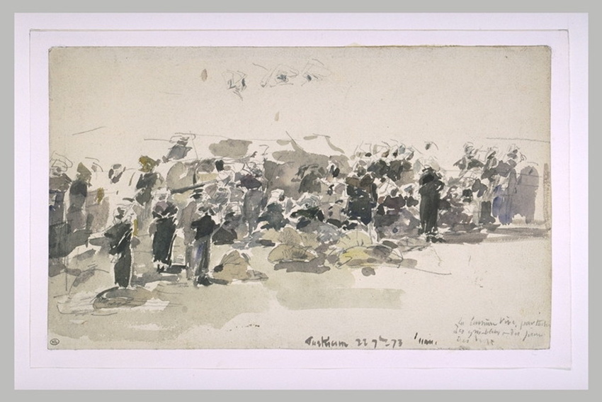 Eugène Boudin - Marché en Bretagne