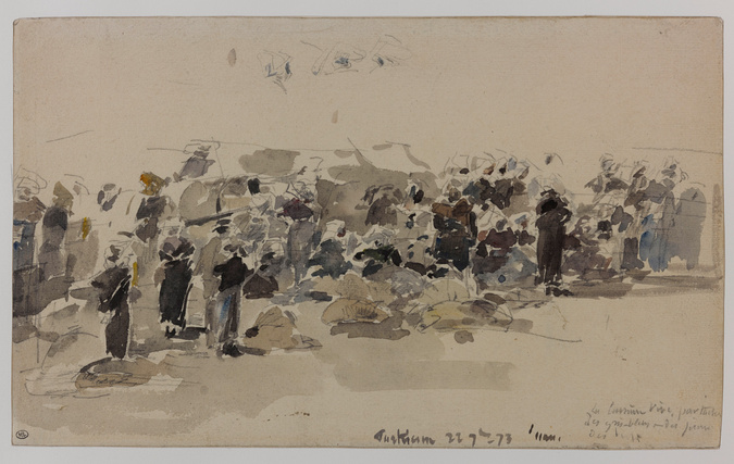 Eugène Boudin - Marché en Bretagne