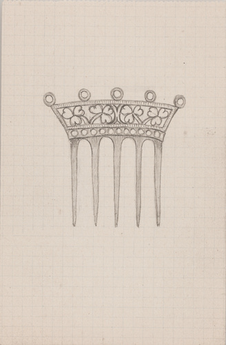 Enguerrand du Suau de la Croix - Peigne à cheveux à motif de quatre trèfles, cin...