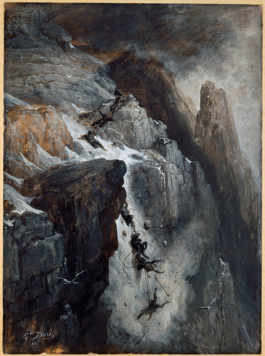 Gustave Doré - Catastrophe au mont Cervin, la chute