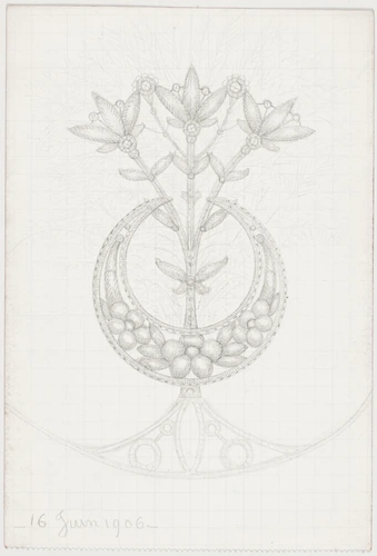 Enguerrand du Suau de la Croix - Parure à fleurs stylisées, et forme de croissan...