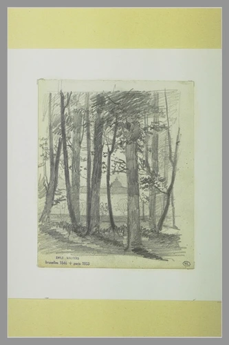Emile Wauters - Paysage avec des arbres