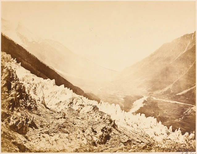 Edouard Baldus - Paysage des Alpes, Vallée de Chamonix