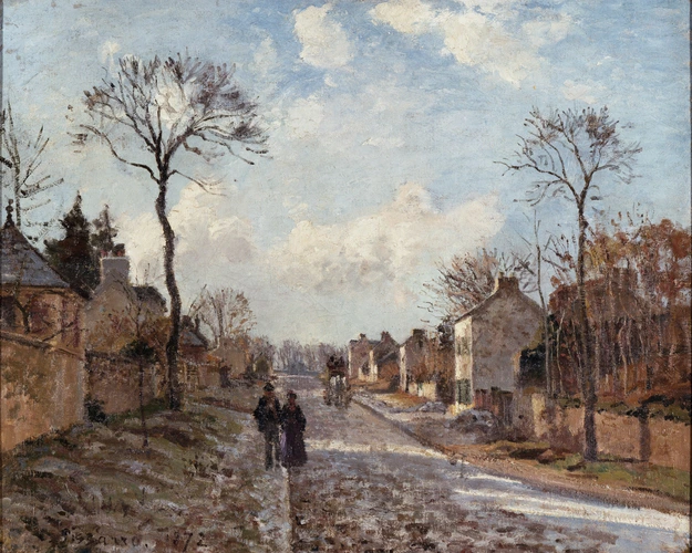 Camille Pissarro - La Route de Versailles, Louveciennes