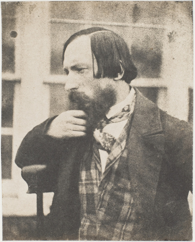 Auguste Vacquerie - Autoportrait devant la fenêtre de la serre de Marine Terrace