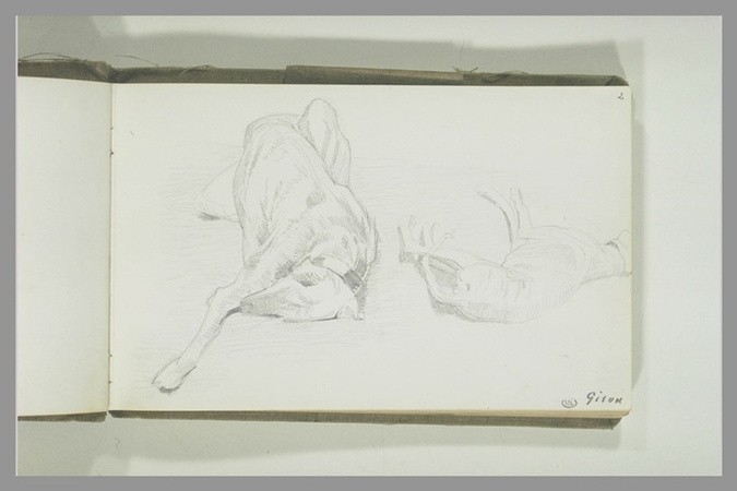 Charles Giron - Chiens endormis