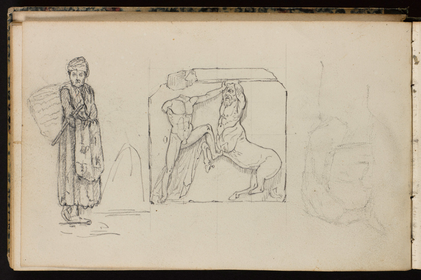 Personnage et copie d'après un bas-relief antique - Henri Chapu | Musée ...