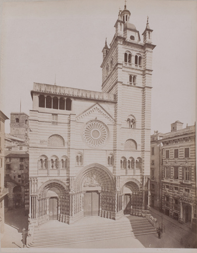 Gênes, façade de la cathédrale San Lorenzo