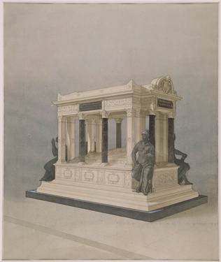 Louis Boitte - Tombeau du Général de Lamoricière dans la cathédrale de Nantes, é...