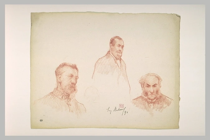 Eugène Buland - Trois portraits d'hommes
