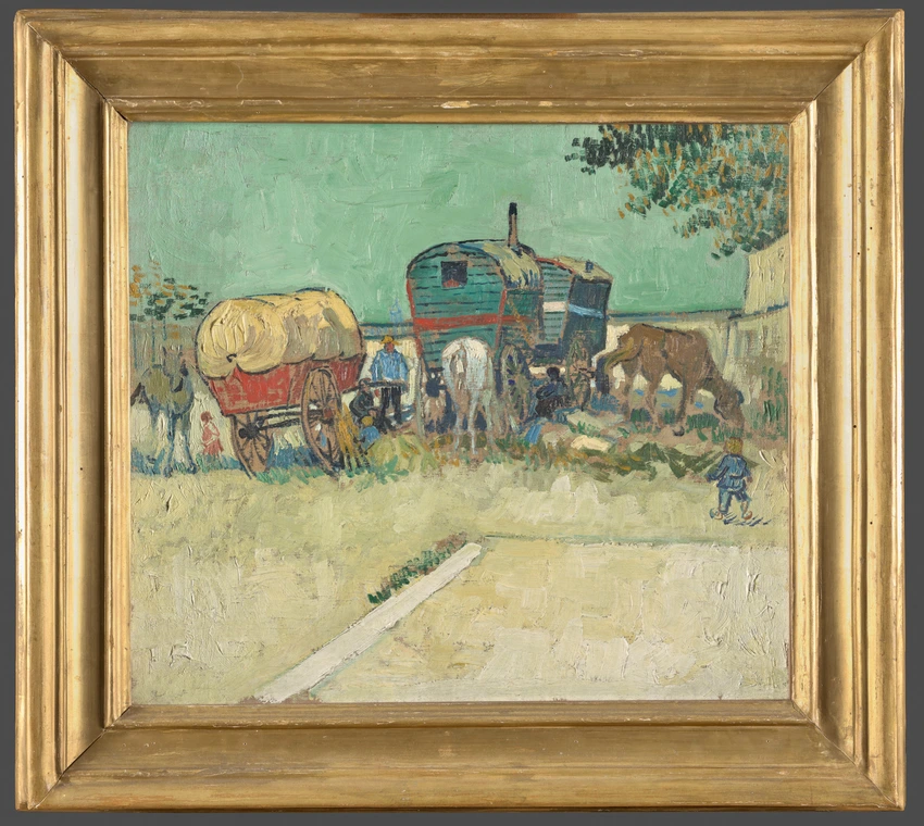 Les Roulottes, campement de bohémiens aux environs d'Arles - Vincent Van Gogh