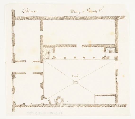 Edouard Villain - Plan de la maison François Ier à Orléans