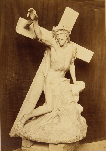 Anonyme - Statue et crucifix