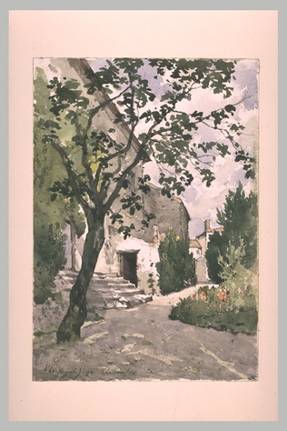 Henri Harpignies - Rue d'un village