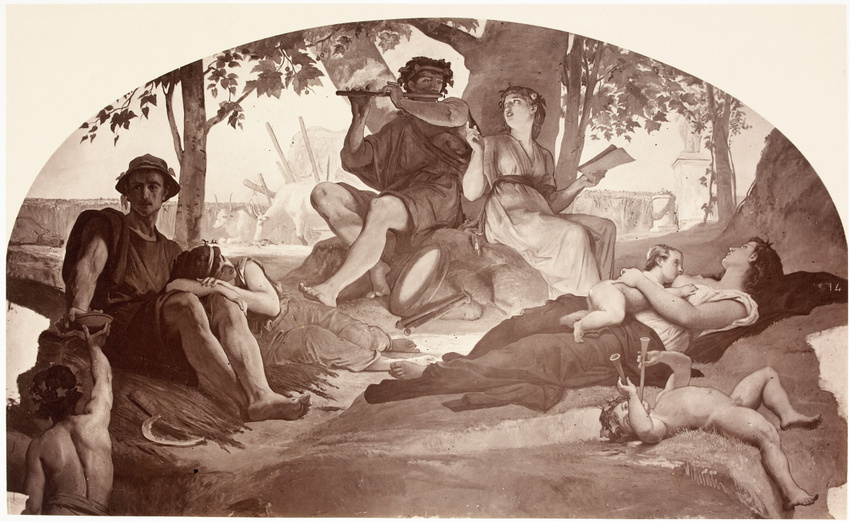 Louis-Emile Durandelle - La Musique champêtre - peinture de Félix Barrias