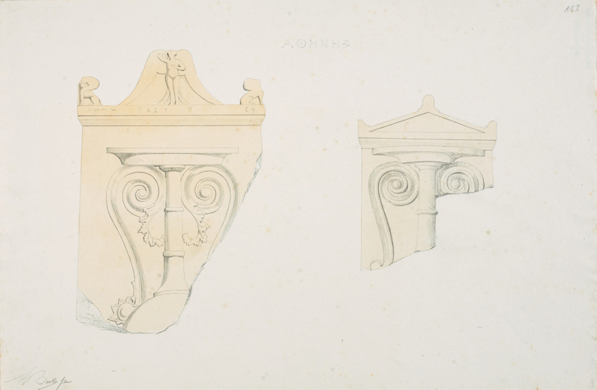 Louis Boitte - Athènes, fragments de stèles