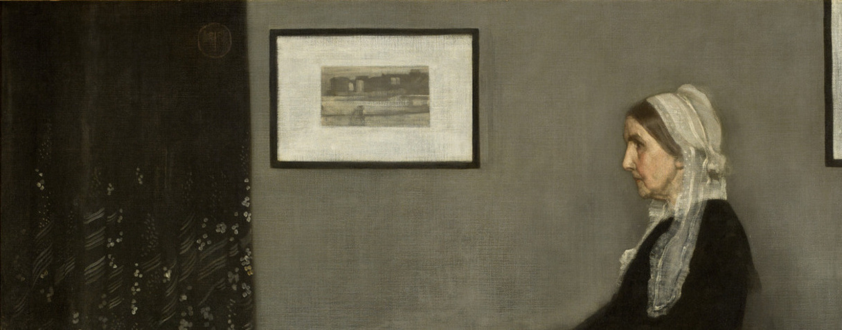 tableau, James Abbott McNeill Whistler, Arrangement en gris et noir n°1, dit aussi Portrait de la mère de l'artiste, en 1871