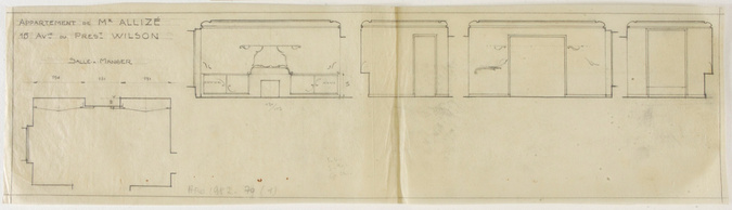 Marcel Guilleminault - Projet d'aménagements intérieurs pour l'appartement de Mo...