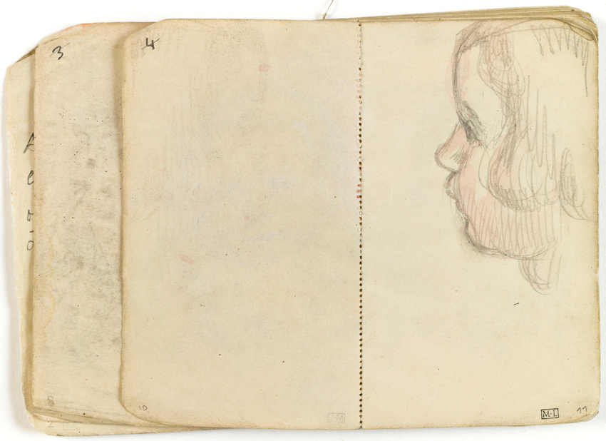 Estampe Originale Baroque Benedetti D'après Titien - Tête D'enfant Profil, 34,2x24,5cm, 1850-1899