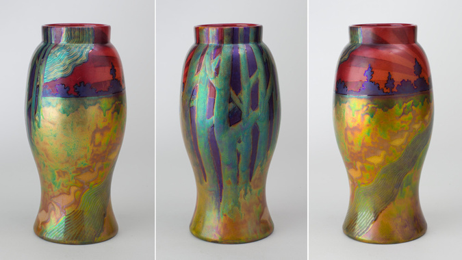 Zsolnay Porcelánmanufaktúra Zrt - Vase au coucher de soleil