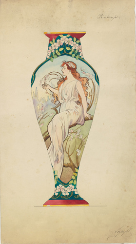 Théophile Soyer - Modèle de décor pour un vase