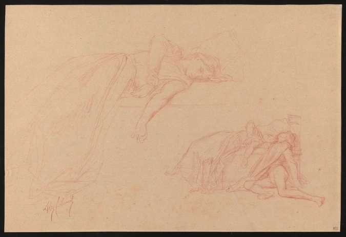 Alexandre Cabanel - Etude pour Mort de Francesca da Rimini et Paolo Malatesta