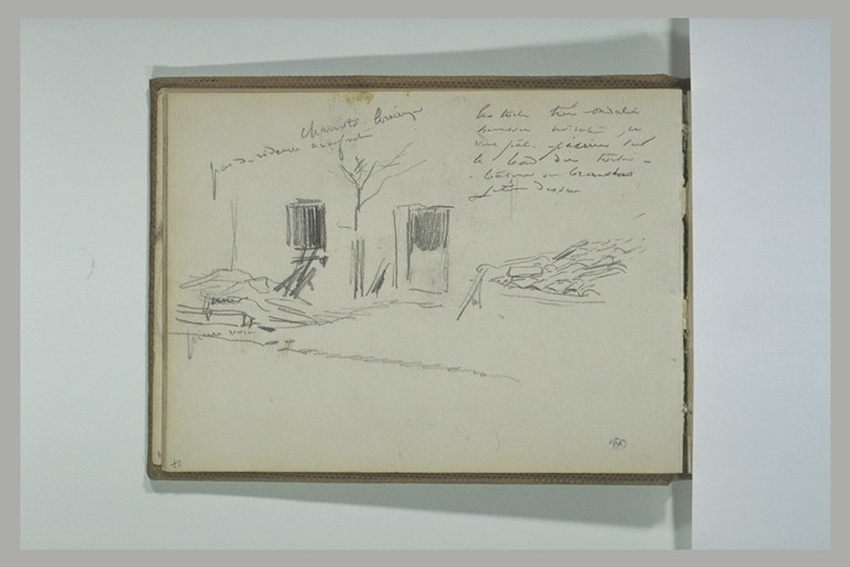 Alphonse de Neuville - Devant d'un maison ; tuiles