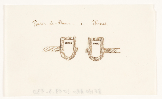 Edouard Villain - Plan de la Porte de France à Nîmes