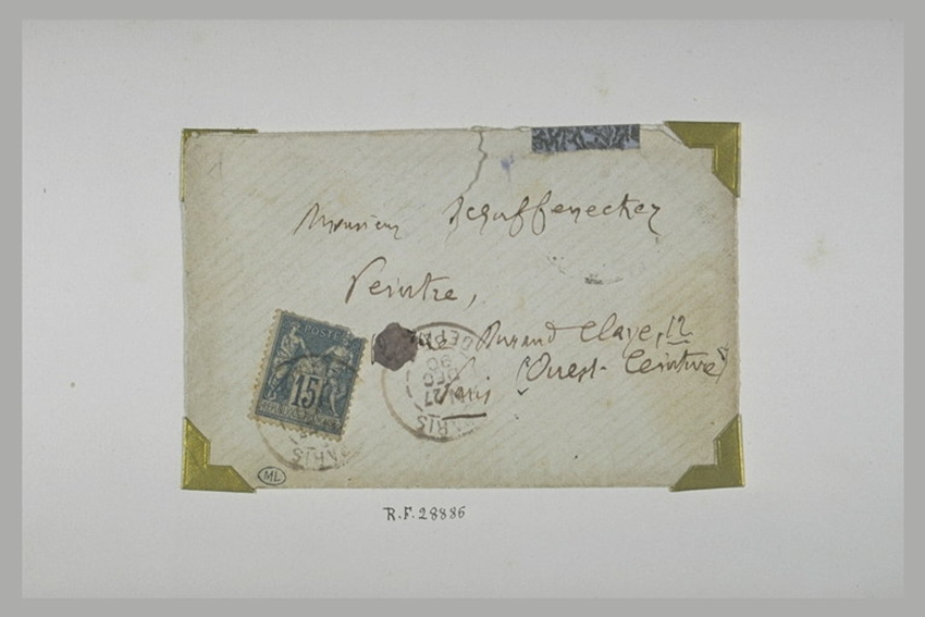 Paul Gauguin - Adresse sur une enveloppe timbrée