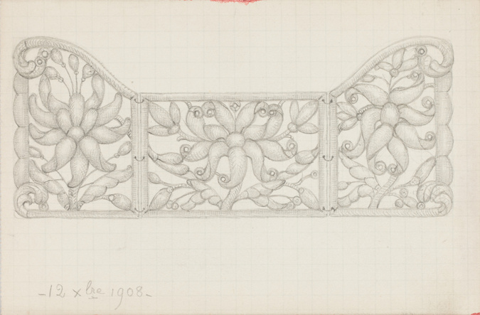 Enguerrand du Suau de la Croix - Plaque ajourée à motif floral et végétal