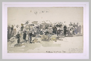 Eugène Boudin - Marché en Bretagne