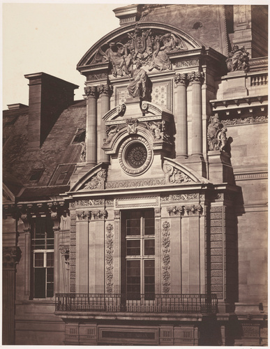 Edouard Baldus - Louvre, le Pavillon Rohan en travaux, détails