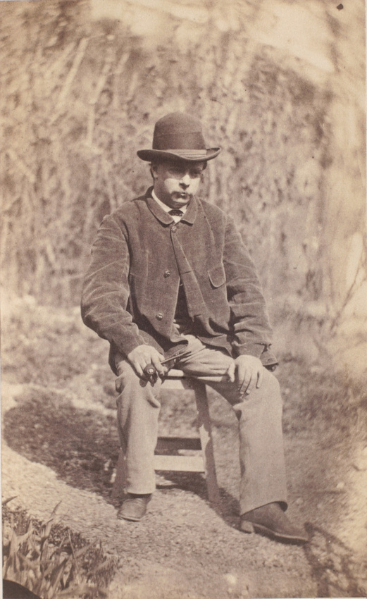 Achille Bonnuit - Achille Bonnuit assis, pipe à la main