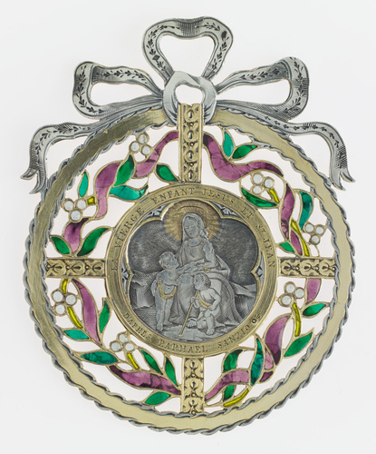 Enguerrand du Suau de la Croix - Médaille Vierge à l'Enfant et Saint Jean