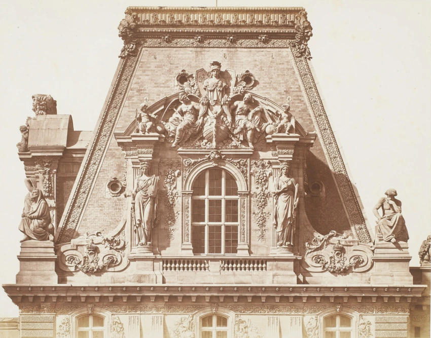 Edouard Baldus - La Toiture du pavillon Turgot, palais du Louvre, Paris