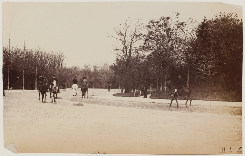 Albert Londe - Cavaliers dans un parc