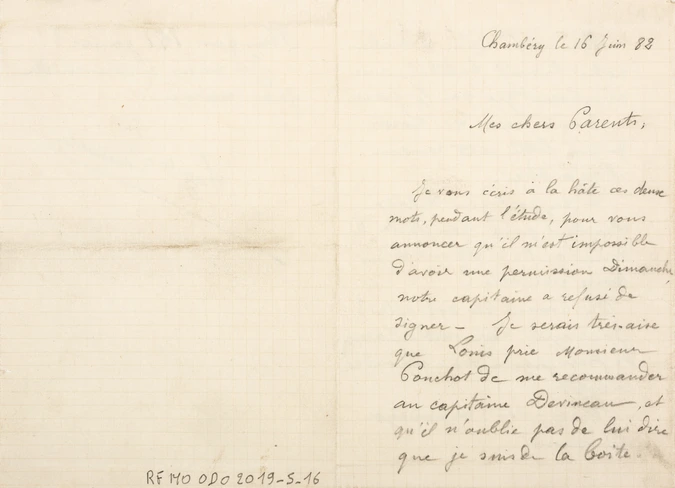 Auguste Lumière - Lettre manuscrite d'Auguste Lumière à M. et Mme Antoine Lumièr...