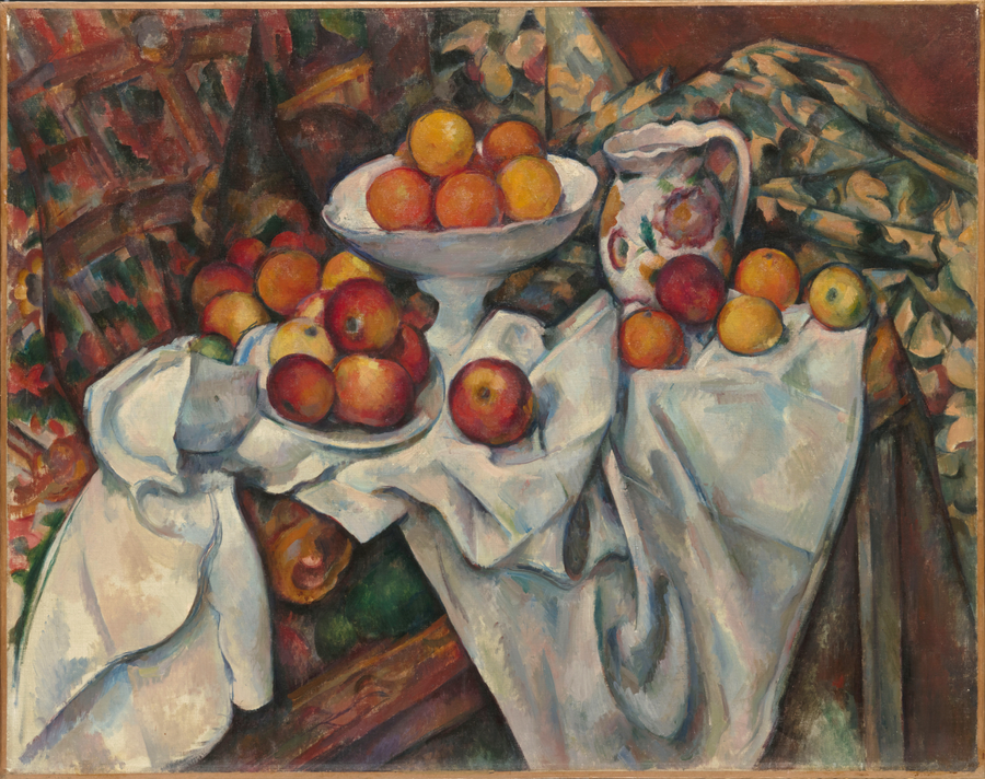 tableau, Paul Cézanne, Pommes et oranges, vers 1899