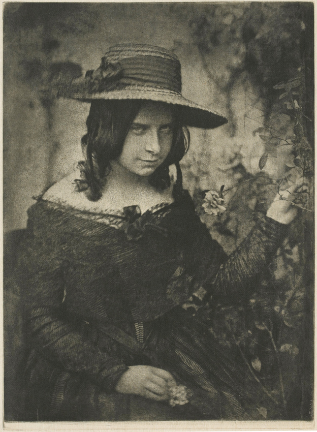 David Octavius Hill - Girl in Straw Hat