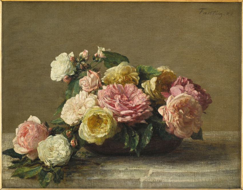 Henri Fantin-Latour - Roses dans une coupe