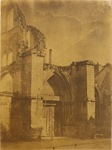 Charles Caron - Portail d'une église en ruines dans le Beauvaisis