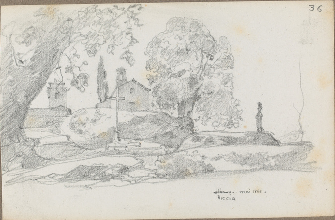 Louis Boitte - Ariccia, vue du village