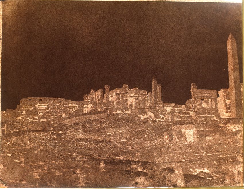 John Beasley Greene - Vue générale du Temple de Karnak : obélisques et salle hyp...
