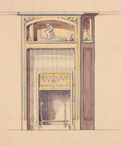 Louis Majorelle - Projet de cheminée pour la maison Houel à Lunéville