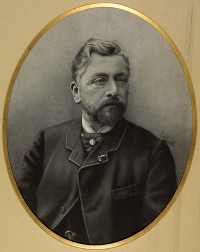 H. Collineau - G. Eiffel, buste dans un oval