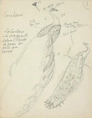 Paons de profil - Eugène Grasset