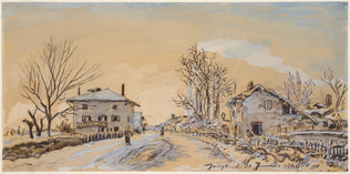 Johan Barthold Jongkind - Au Chuzeau, par temps de neige