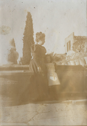 Maurice Denis - Marthe et une fille [?] sur la terrasse de la villa Papiniano, F...
