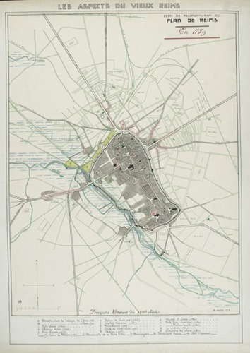 Ernest Kalas - Plan de Reims en 1789