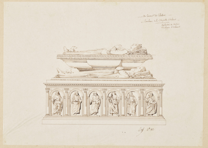 Edouard Villain - Au couvent des Célestins. Tombeau de la Chapelle d’Orléans. Va...